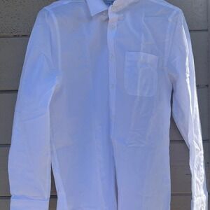 Fashion Nova plain white mens button